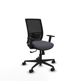 PIQUERAS Y CRESPO Silla de oficina Yunquera Gris oscuro y Negro