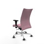 PIQUERAS Y CRESPO Silla Albacete Confidente Rosa con Mecanismo Sincro y Base de Aluminio