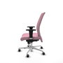 PIQUERAS Y CRESPO Silla Albacete Confidente Rosa con Mecanismo Sincro y Base de Aluminio