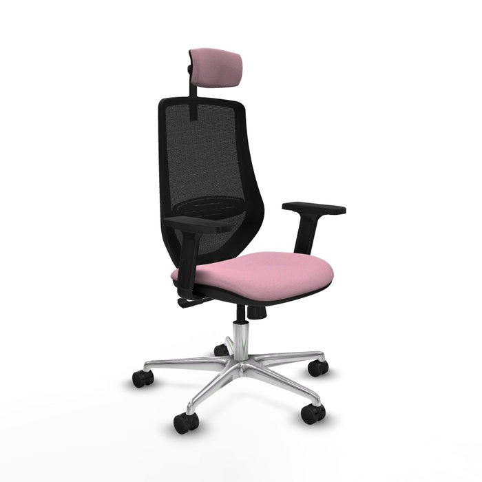 PIQUERAS Y CRESPO Silla de oficina Mardos con mecanismo Sincro, Rosa y Negro PIQUERAS Y CRESPO Silla de oficina Mardos con mecanismo Sincro, Rosa y Negro
