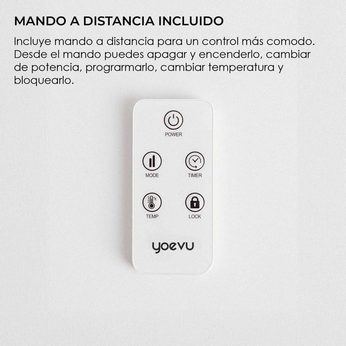 Yoevu Radiador Toallero Eléctrico con Calefactor 500-1500W Blanco Yoevu Radiador Toallero Eléctrico con Calefactor 500-1500W Blanco