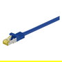 Goobay Cable de Red RJ-45 Patchkabel Cat 6.a/7 S/FTP Azul 1,5 m 500 MHz 10 Gbit/s PoE+ 91592