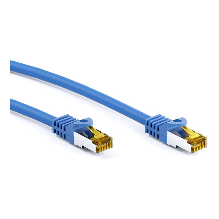 Goobay Cable de Red RJ-45 Patchkabel Cat 6.a/7 S/FTP Azul 1,5 m 500 MHz 10 Gbit/s PoE+ 91592