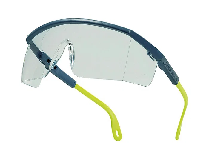 Deltaplus Gafas de Protección Monobloque Policarbonato Gris-Amarilla UV400 Antirrayaduras