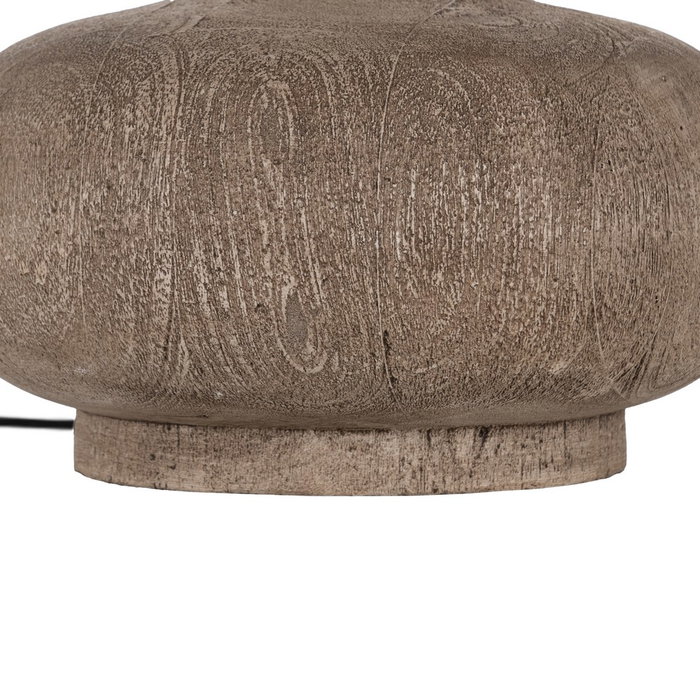 Base Lámpara Mesa Marrón Madera de Mango 20 X 20 X 25 cm