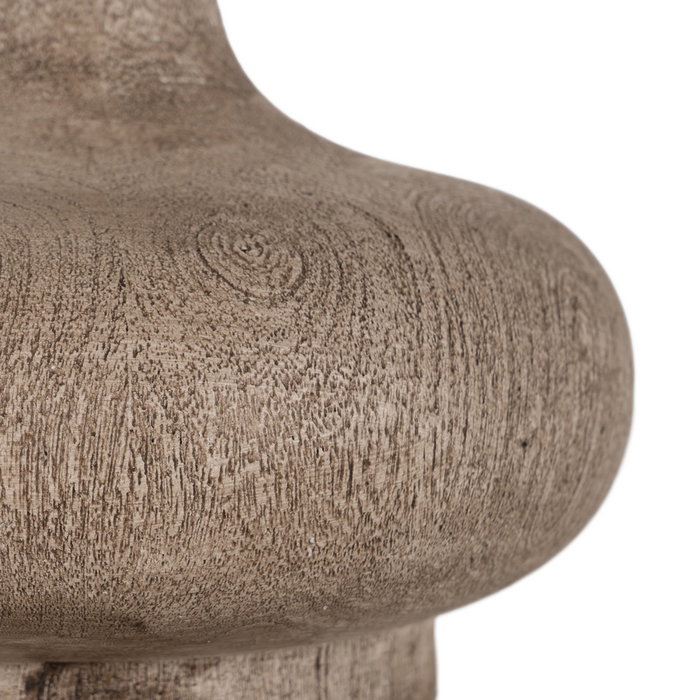 Base Lámpara Mesa Marrón Madera de Mango 20 X 20 X 25 cm