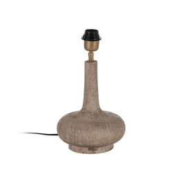 Base Lámpara Mesa Marrón Madera de Mango 20 X 20 X 25 cm