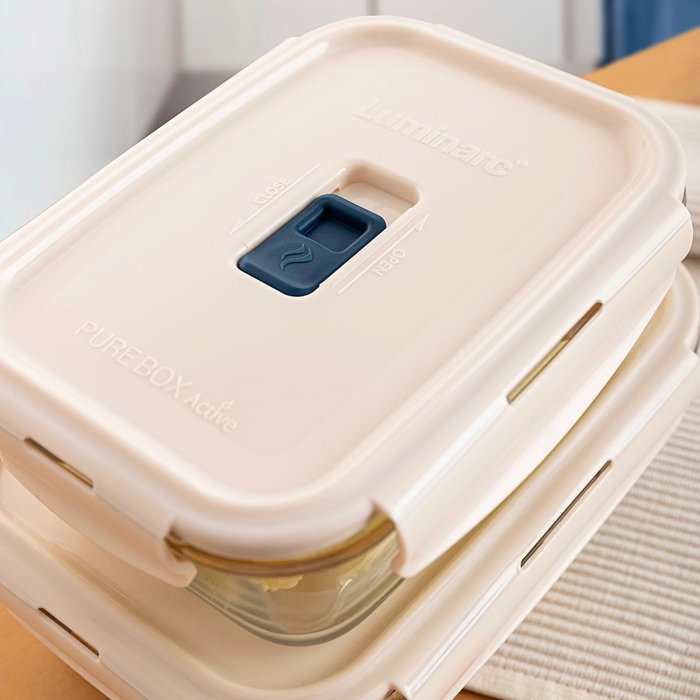 Recipiente Rectangular Hermético Vidrio Baltic Luminarc 16x11x7 cm-82 cL (6 Unidades)