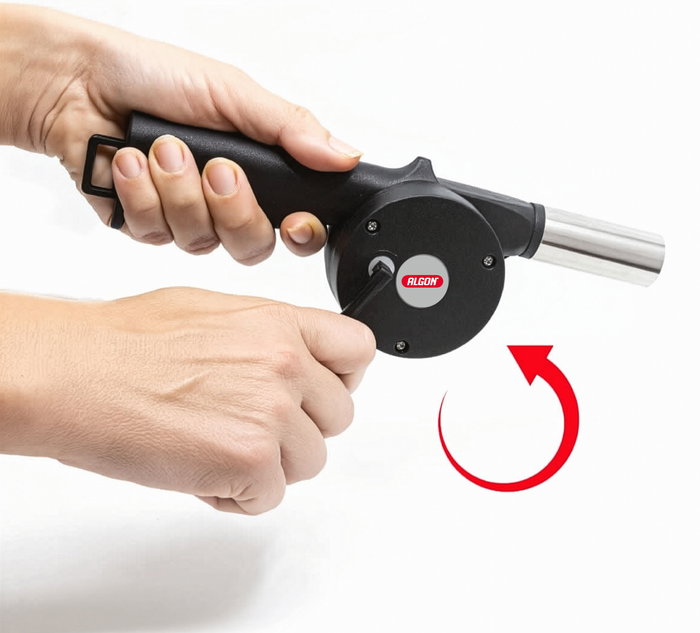 Inde Ventilador de Barbacoa 25 cm Algon Bbq - Dimensiones: 8.5 cm Largo x 5.8 cm Ancho x 24.7 cm Alto, Peso: 2.68 kg (18 Unidades)