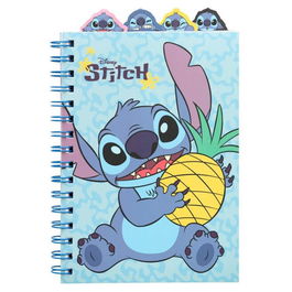 ERIK Cuaderno A5 Stitch Disney Tapa Blanda Mate 80 Hojas Rayadas Wire-o Con Separadores