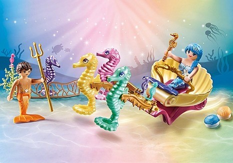 Playmobil 71500 Princesa Mágica Criaturas Marinas con Carro de Caballito de Mar