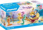 Playmobil Prinzessin Magia Set Sirena con Carruaje y Caballitos de Mar - Incluye 2 Figuras, 4 Caballitos de Mar Grandes y Accesorios para Niños +4 Años