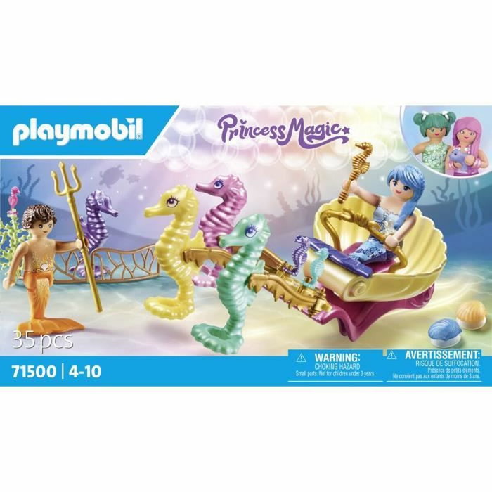 Playmobil 71500 Princesa Mágica Criaturas Marinas con Carro de Caballito de Mar