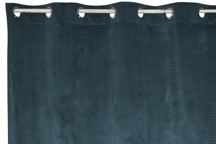 DKD Home Decor Cortina Urban Cocodrile Turquesa 2 x 260 x 140 cm (2 Unidades)