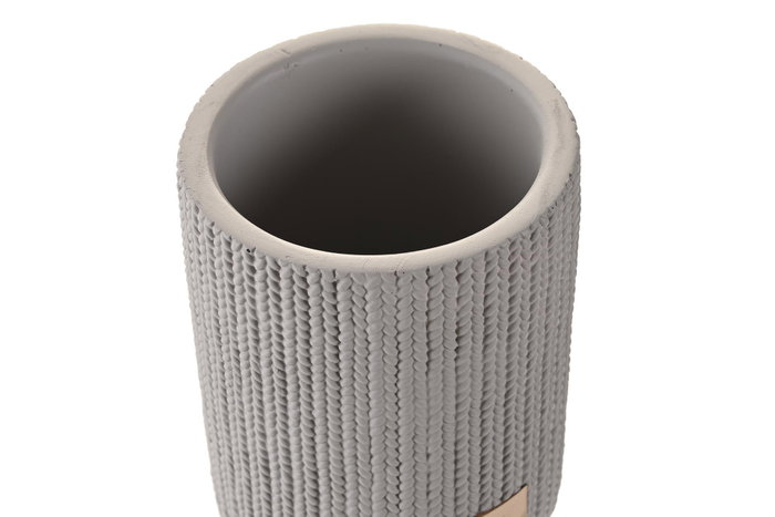 DKD Home Decor Vaso de Cemento Mate Gris 8x8x10 cm
