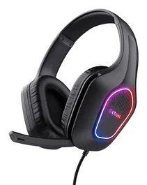 Trust GXT 416 Zirox Auriculares Gaming Diadema Alámbrico Negro USB - Supraaural con LED RGB, Micrófono Boom Plegable, Control de Volumen - 20-20000 Hz, Incluye Conector 3.5 mm