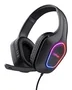 Trust GXT 416 ZIROX Auriculares Gaming Alámbricos Diadema RGB Negro, Micrófono Plegable Boom, Control de Volumen, Conexión USB A y 3.5 mm