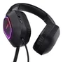 Trust GXT 416 ZIROX Auriculares Gaming Alámbricos Diadema RGB Negro, Micrófono Plegable Boom, Control de Volumen, Conexión USB A y 3.5 mm