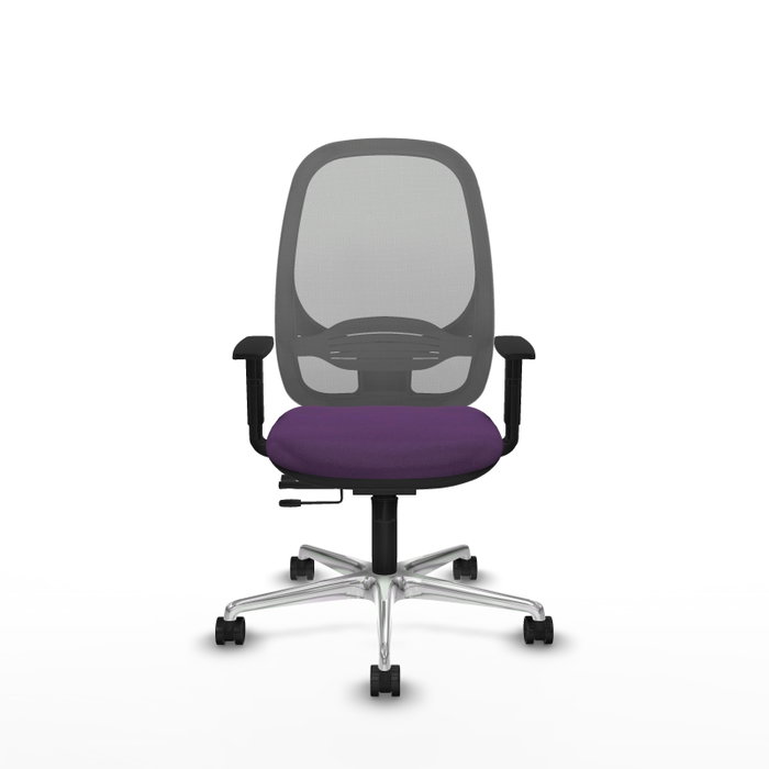 PIQUERAS Y CRESPO Silla de oficina Cilanco con mecanismo Sincro/Traslack, Morado y Gris