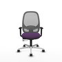 PIQUERAS Y CRESPO Silla de oficina Cilanco con mecanismo Sincro/Traslack, Morado y Gris