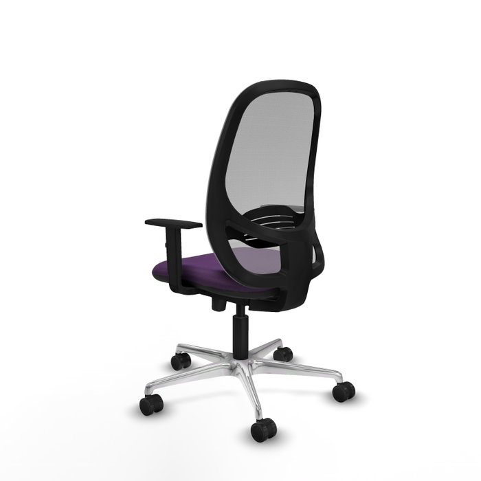 PIQUERAS Y CRESPO Silla de oficina Cilanco con mecanismo Sincro/Traslack, Morado y Gris