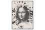 DKD Home Decor Cuadro de Cristal y PS Moderno Mona Lisa Negro y Blanco 60x80 cm