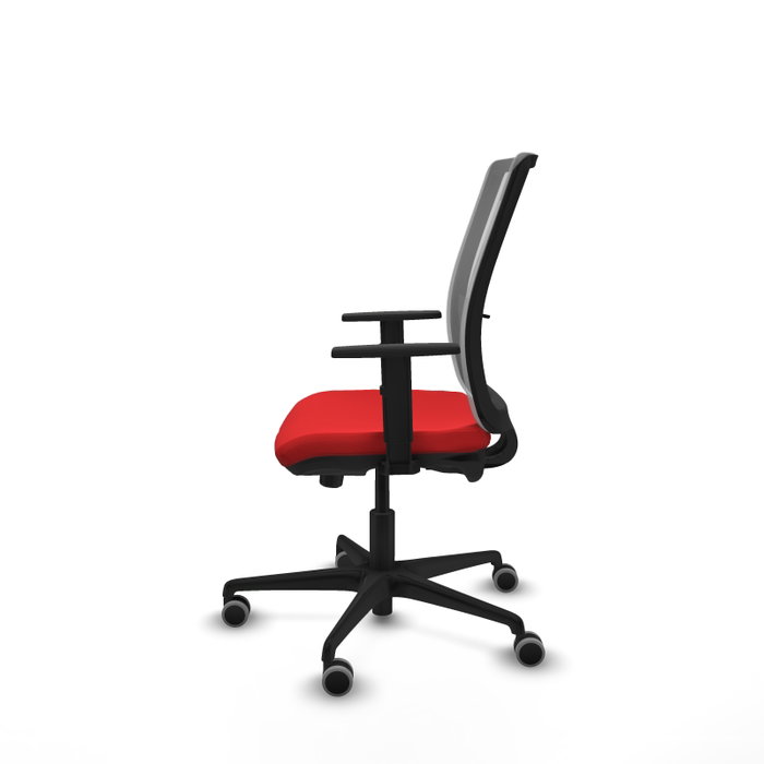PIQUERAS Y CRESPO Silla de oficina Haches con mecanismo Sincro/Traslack, Rojo y Gris PIQUERAS Y CRESPO Silla de oficina Haches con mecanismo Sincro/Traslack, Rojo y Gris