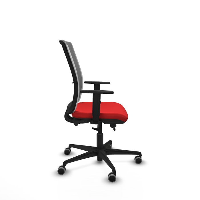 PIQUERAS Y CRESPO Silla de oficina Haches con mecanismo Sincro/Traslack, Rojo y Gris PIQUERAS Y CRESPO Silla de oficina Haches con mecanismo Sincro/Traslack, Rojo y Gris