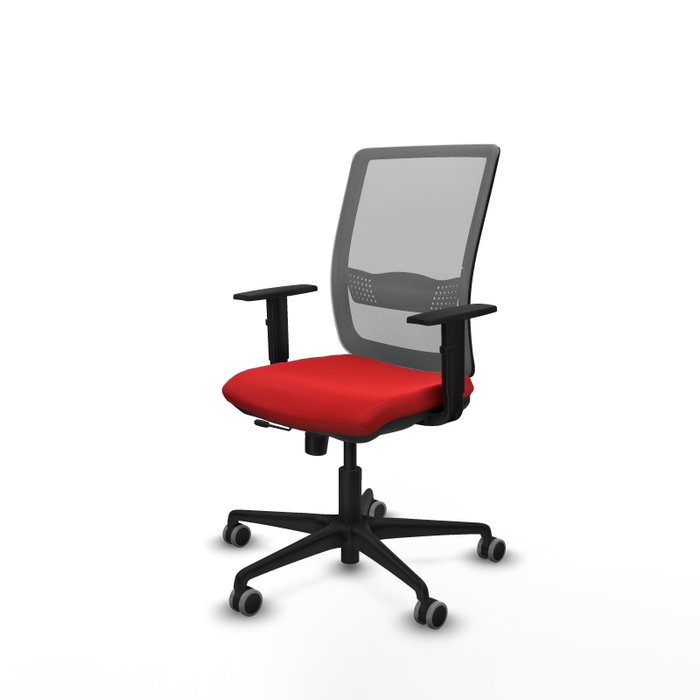 PIQUERAS Y CRESPO Silla de oficina Haches con mecanismo Sincro/Traslack, Rojo y Gris PIQUERAS Y CRESPO Silla de oficina Haches con mecanismo Sincro/Traslack, Rojo y Gris