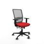 PIQUERAS Y CRESPO Silla de oficina Haches con mecanismo Sincro/Traslack, Rojo y Gris