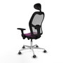 PIQUERAS Y CRESPO Silla de oficina Jorquera con mecanismo Sincro/Traslack, Morado y Gris