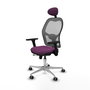 PIQUERAS Y CRESPO Silla de oficina Jorquera con mecanismo Sincro/Traslack, Morado y Gris