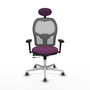 PIQUERAS Y CRESPO Silla de oficina Jorquera con mecanismo Sincro/Traslack, Morado y Gris