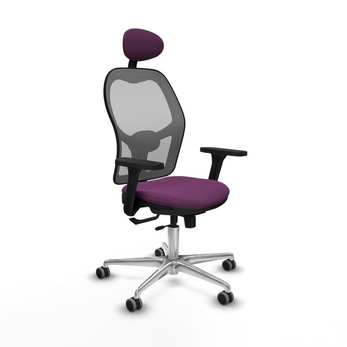 PIQUERAS Y CRESPO Silla de oficina Jorquera con mecanismo Sincro/Traslack, Morado y Gris PIQUERAS Y CRESPO Silla de oficina Jorquera con mecanismo Sincro/Traslack, Morado y Gris