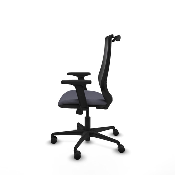 PIQUERAS Y CRESPO Silla de oficina Mardos con mecanismo Sincro, Gris oscuro y Negro