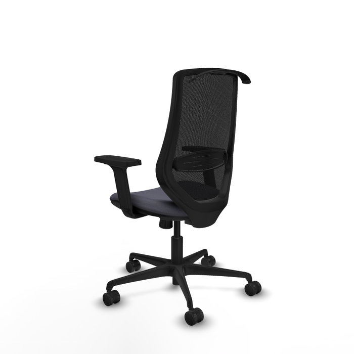 PIQUERAS Y CRESPO Silla de oficina Mardos con mecanismo Sincro, Gris oscuro y Negro