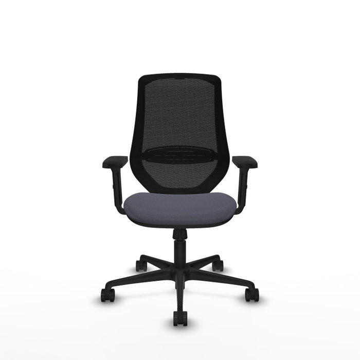 PIQUERAS Y CRESPO Silla de oficina Mardos con mecanismo Sincro, Gris oscuro y Negro
