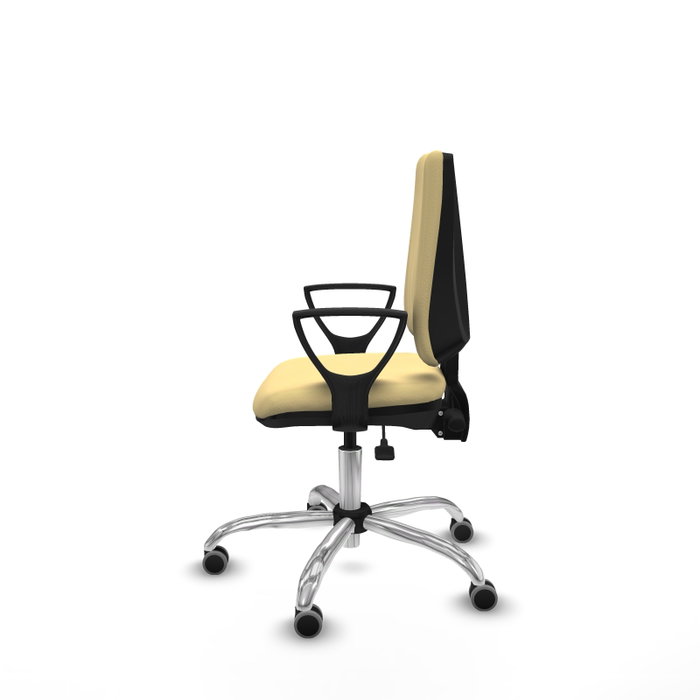 PIQUERAS Y CRESPO Silla de oficina Elche color Crema con mecanismo Asincro