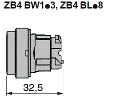 SCHNEIDER ELECTRIC Interruptor de presión Harmony XB4 22mm blanco SCHNEIDER ELECTRIC Interruptor de presión Harmony XB4 22mm blanco