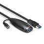 Lindy Cable Extensor Activo USB 3.0 de 10m para PC, Laptops y Tablets