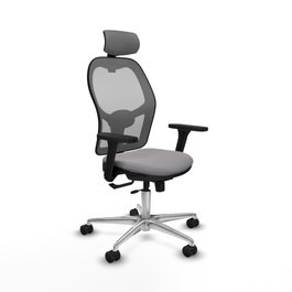 PIQUERAS Y CRESPO Silla de oficina Jorquera Gris con Mecanismo Sincro/Traslack