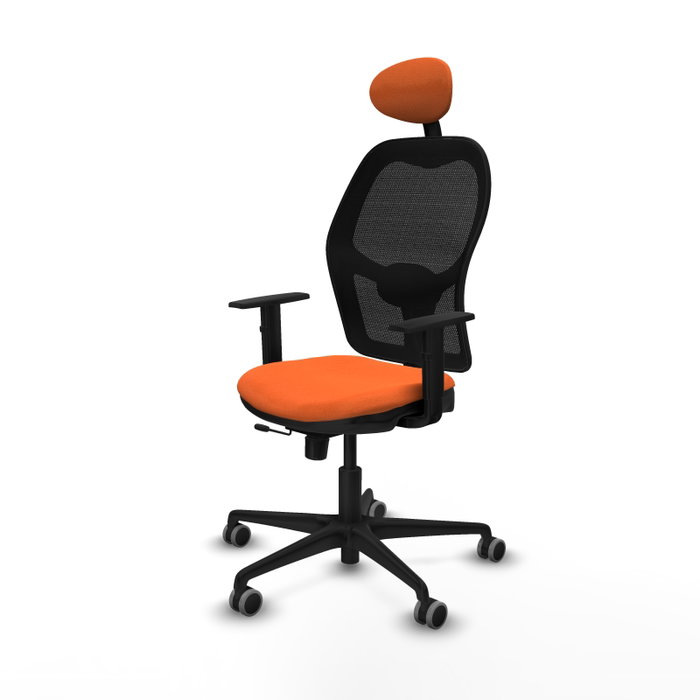 PIQUERAS Y CRESPO Silla de oficina Jorquera con mecanismo Sincro/Traslack, Naranja y Negro PIQUERAS Y CRESPO Silla de oficina Jorquera con mecanismo Sincro/Traslack, Naranja y Negro