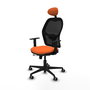 PIQUERAS Y CRESPO Silla de oficina Jorquera con mecanismo Sincro/Traslack, Naranja y Negro