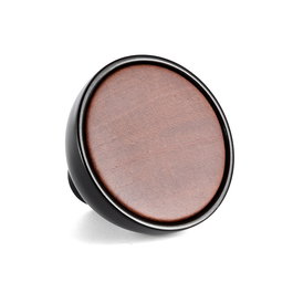 Viefe Pomo Bol Ø45mm Zamak/Madera Acabado Negro-Haya