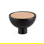 Viefe Pomo Bol Ø45mm Zamak/Madera Acabado Negro-Haya