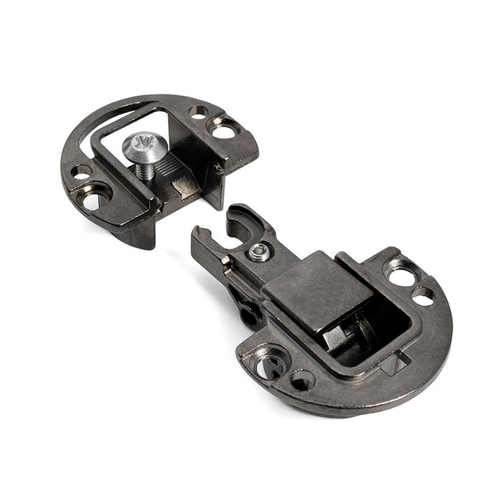 ITALIANA FERRAMENTA Bisagra Embutir Kimana Skin Níquel Y Níquel Negro Triple Regulación Para Puertas Arriba Abajo Zamak