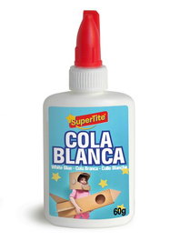 Supertite A2423 Cola Blanca Escolar Bote 60 g Manualidades y Trabajos Escolares