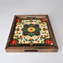 Aberto Design REF029 Bandeja de Madera Maciza Decoración Hogar 48x38x4 cm
