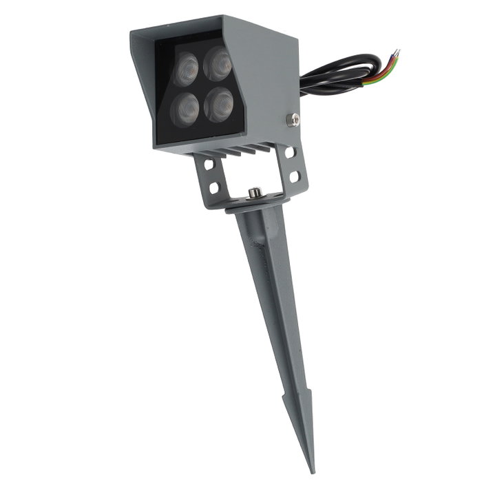 Foco LED con Pincho Jardín 4W IP65 2700K Acabado Gris Foco LED con Pincho Jardín 4W IP65 2700K Acabado Gris
