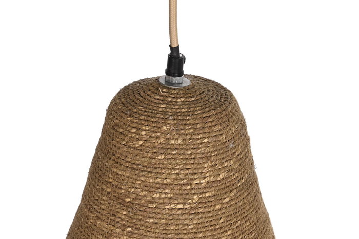 DKD Home Decor Lámpara de Techo Balines Natural Yute Hierro 44 x 67 x 44 cm